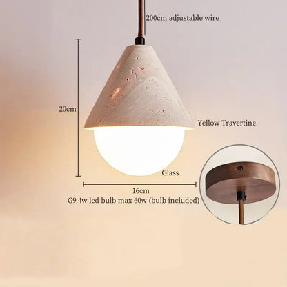Minimalist bronze and wood led pendant lights bedroom glass lamp