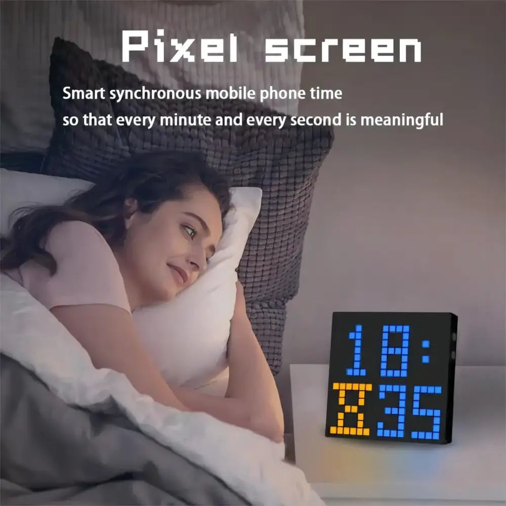 Modern black & white led pixel display gaming room animation frame