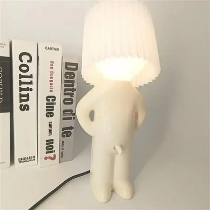Yellow and red led pleats table lamp bedroom night light