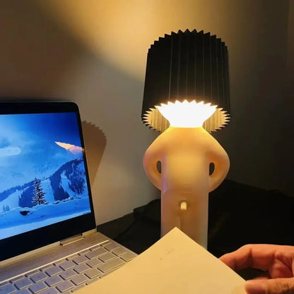 Yellow and red led pleats table lamp bedroom night light