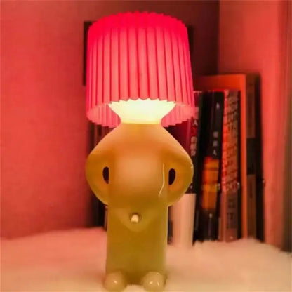 Yellow and red led pleats table lamp bedroom night light