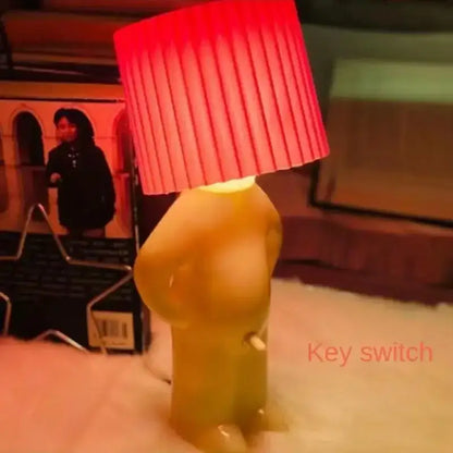 Yellow and red led pleats table lamp bedroom night light