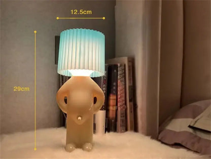 Yellow and red led pleats table lamp bedroom night light