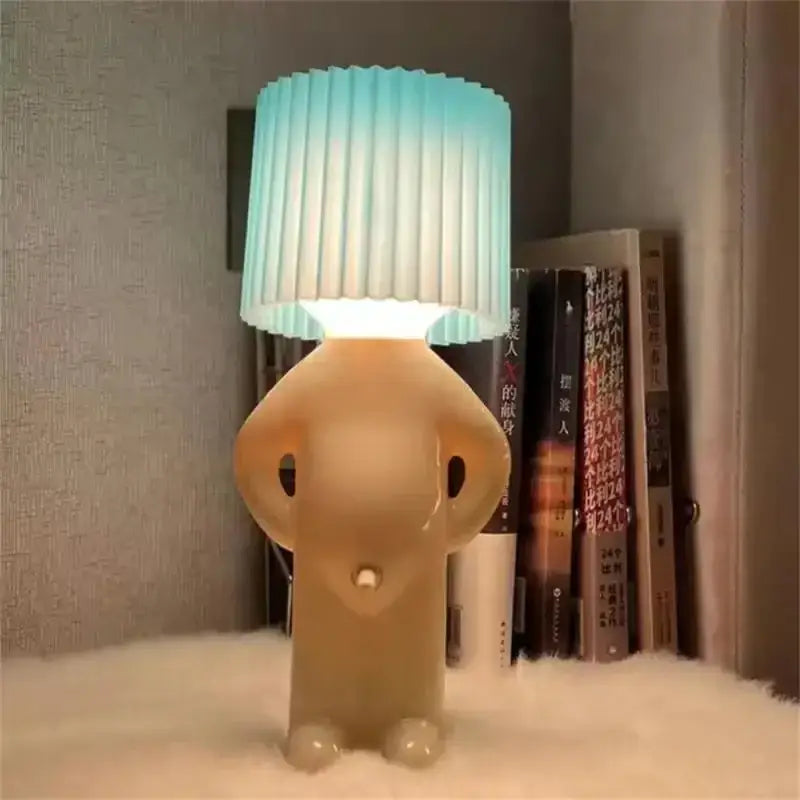 Yellow and red led pleats table lamp bedroom night light