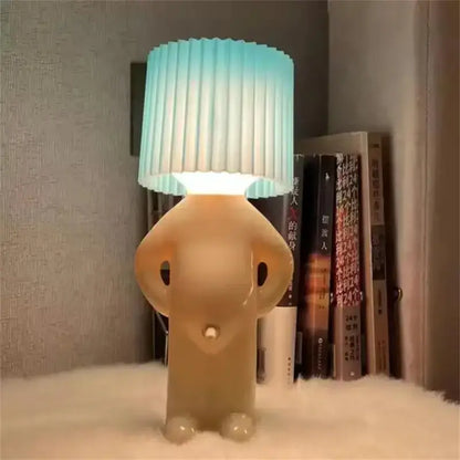 Yellow and red led pleats table lamp bedroom night light