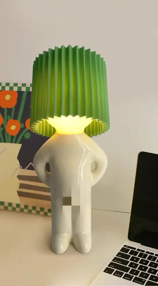 Yellow and red led pleats table lamp bedroom night light