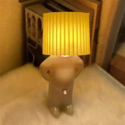Yellow and red led pleats table lamp bedroom night light