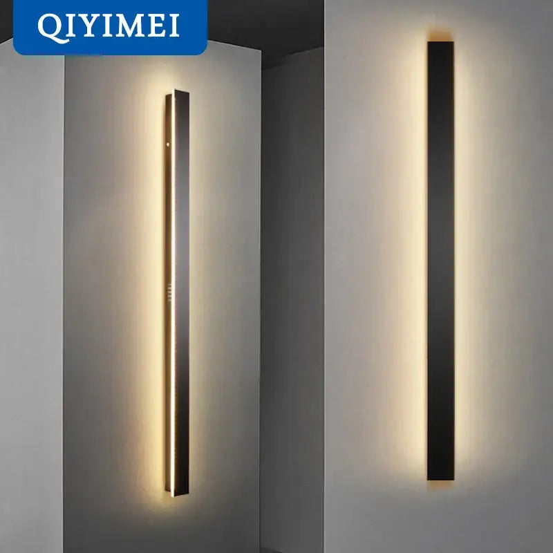 Modern led porch lights black & gold minimalist sconce living room