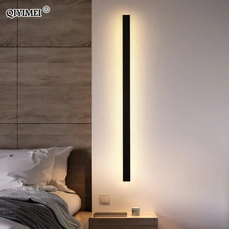 Modern led porch lights black & gold minimalist sconce living room