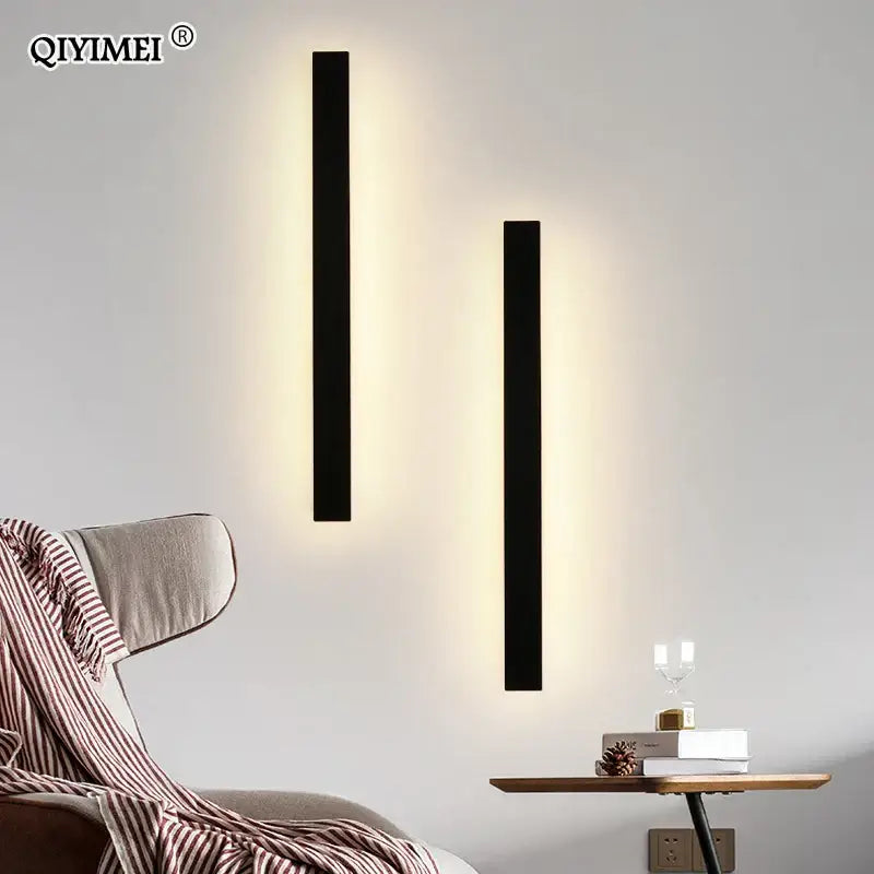 Modern led porch lights black & gold minimalist sconce living room