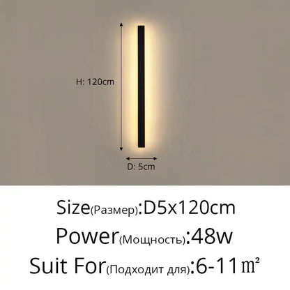 Modern led porch lights black & gold minimalist sconce living room