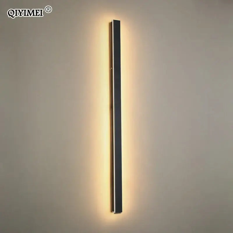 Modern led porch lights black & gold minimalist sconce living room