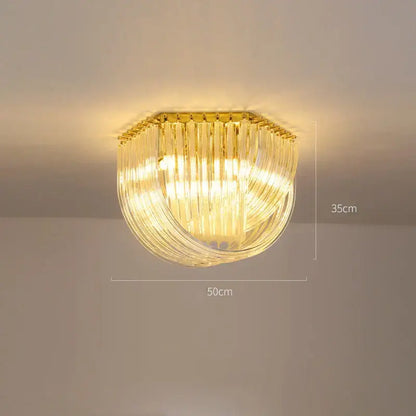 Postmodern gold & silver led chandelier foyer glass tube light
