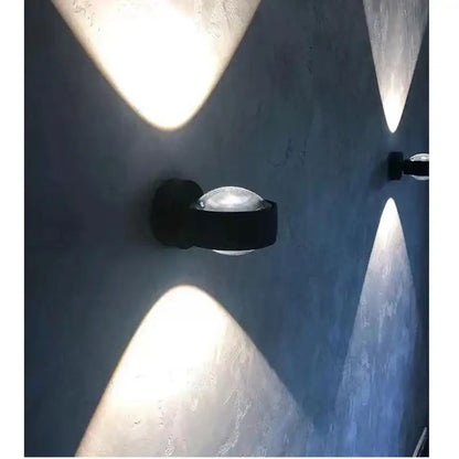 Modern gold projection wall lamp for bedroom with x pattern light