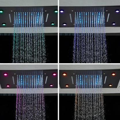 Modern led rainfall shower head – bathroom color changing rain shower