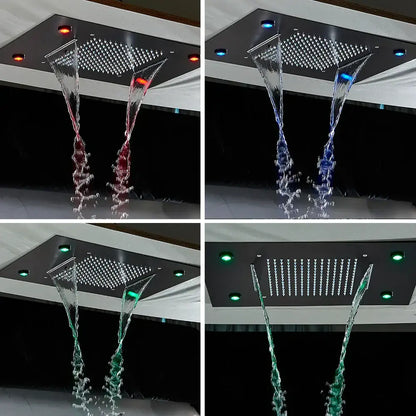 Modern led rainfall shower head – bathroom color changing rain shower