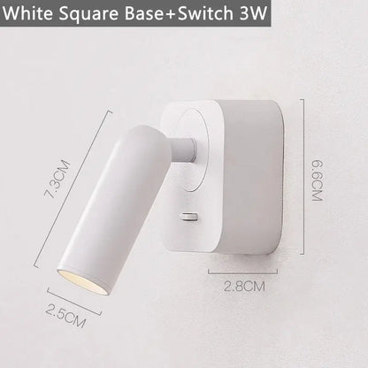 Modern white led reading wall lamp bedroom sconce
