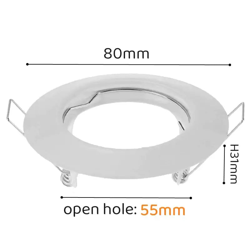 Modern chrome black & white led recessed downlights kitchen spotlight fixture