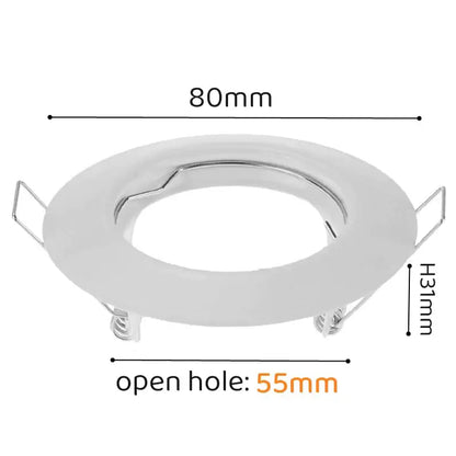 Modern chrome black & white led recessed downlights kitchen spotlight fixture