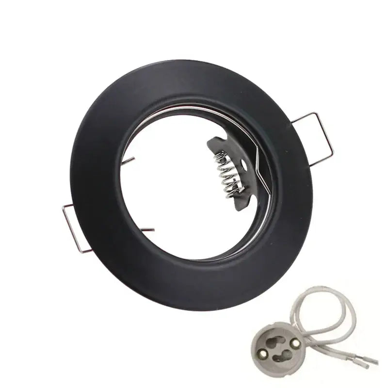 Modern chrome black & white led recessed downlights kitchen spotlight fixture