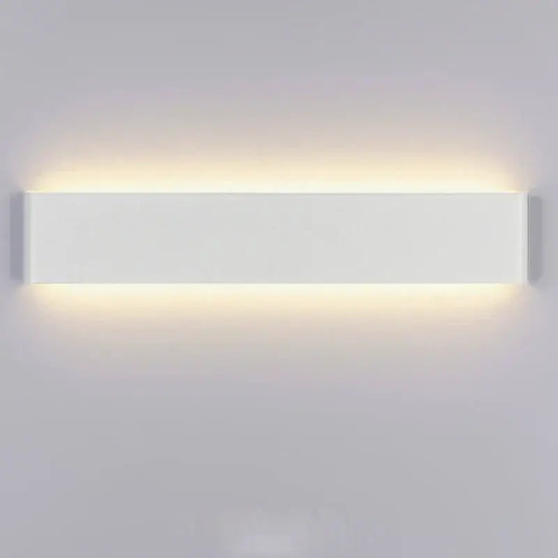Modern silver & black led rectangle wall lamps living room light