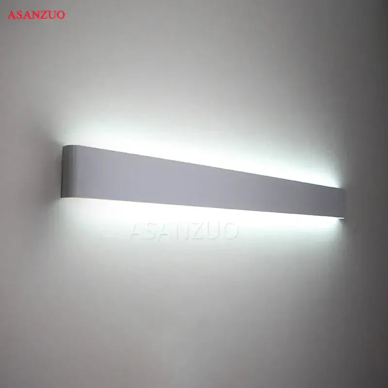 Modern silver & black led rectangle wall lamps living room light