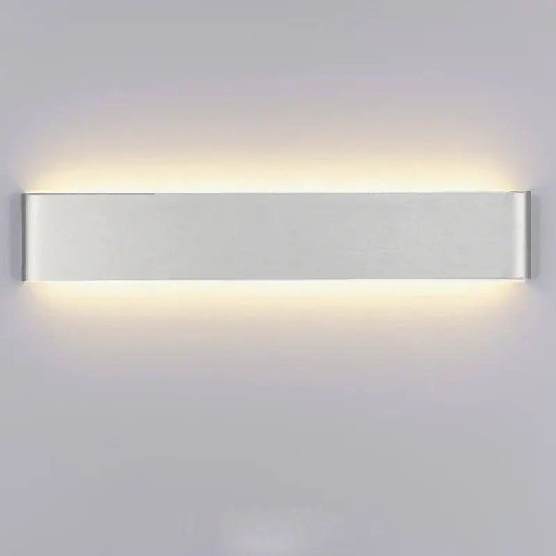 Modern silver & black led rectangle wall lamps living room light