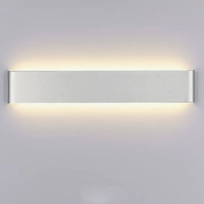 Modern silver & black led rectangle wall lamps living room light