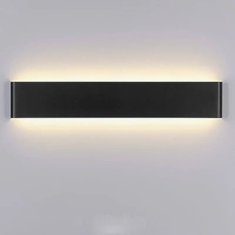 Modern silver & black led rectangle wall lamps living room light