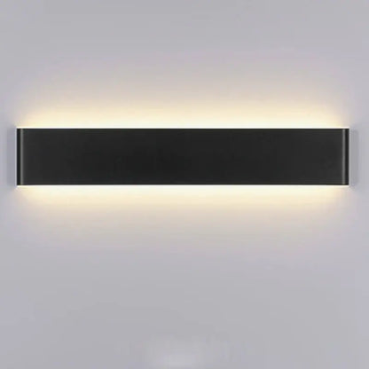 Modern silver & black led rectangle wall lamps living room light