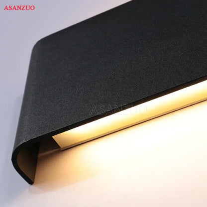 Modern silver & black led rectangle wall lamps living room light