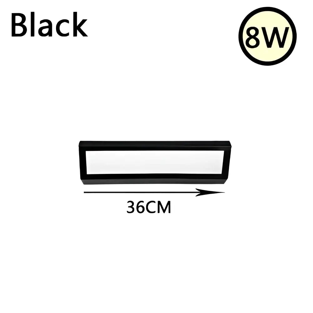 Modern white led rectangle wall light bedroom reading lamp