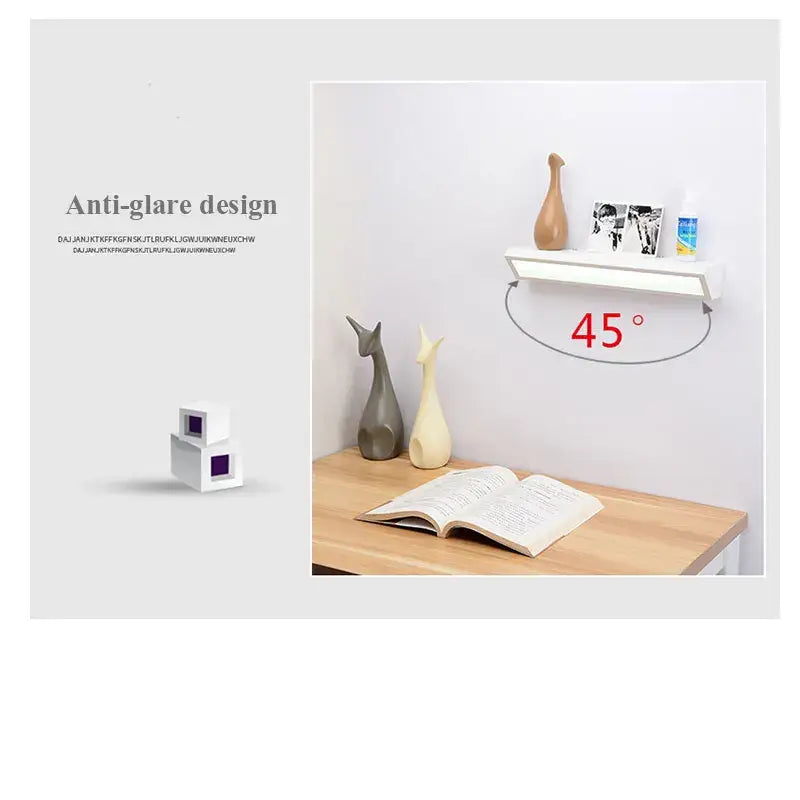 Modern white led rectangle wall light bedroom reading lamp