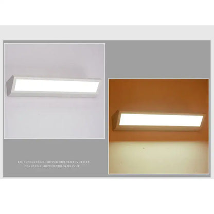 Modern white led rectangle wall light bedroom reading lamp