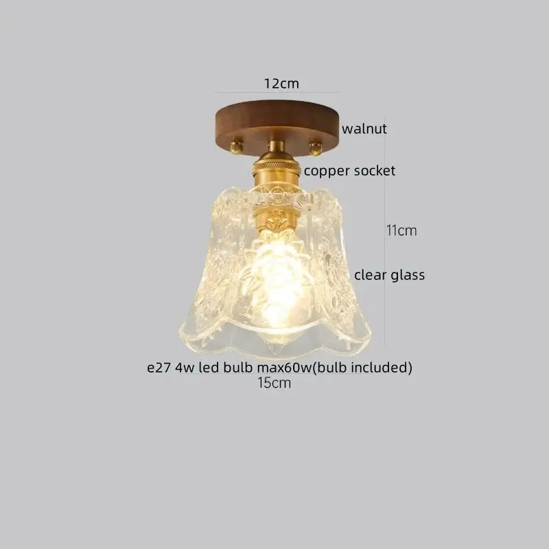 Vintage gold floral resin ceiling light fixture living room
