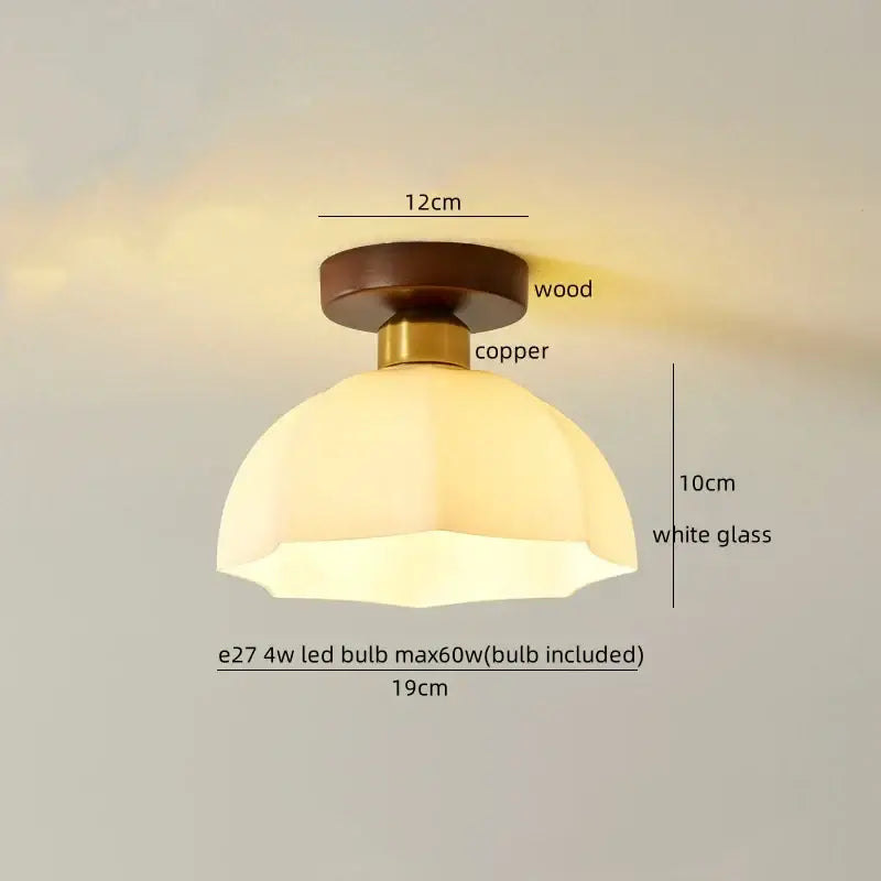 Vintage gold floral resin ceiling light fixture living room