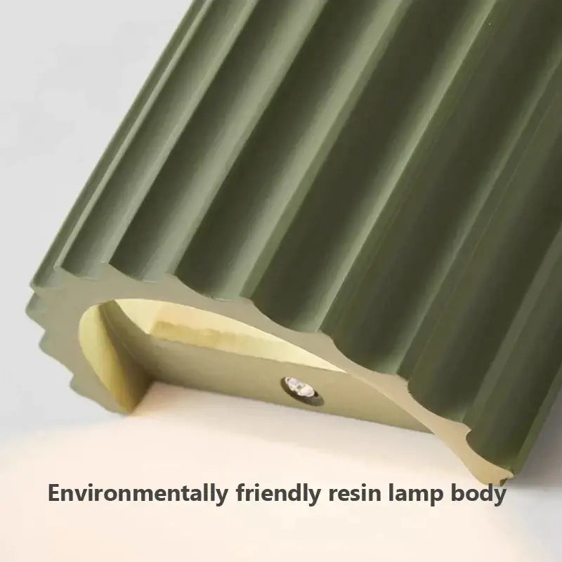 Modern fluted resin wall sconces for living room led lighting