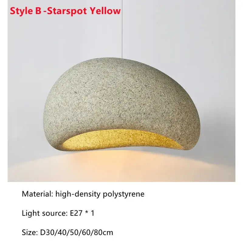 Modern speckled gray and yellow pendant light dining room led restaurant