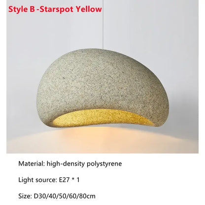 Modern speckled gray and yellow pendant light dining room led restaurant