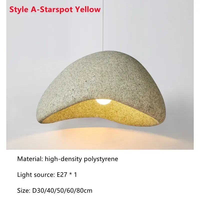 Modern speckled gray and yellow pendant light dining room led restaurant