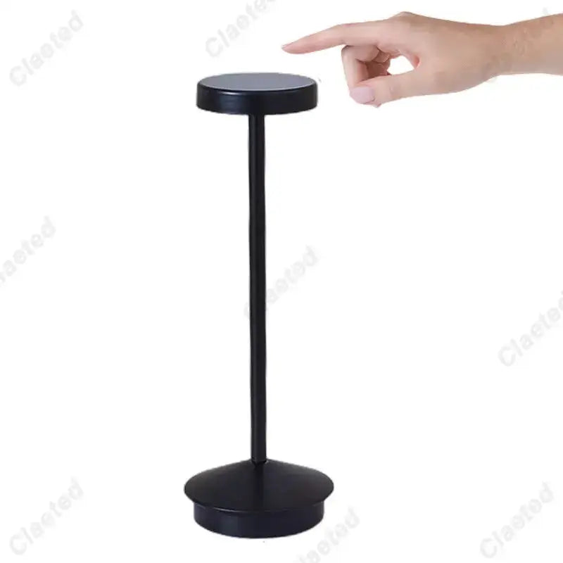 Minimalist metallic led retro touch table lamp bedroom night light