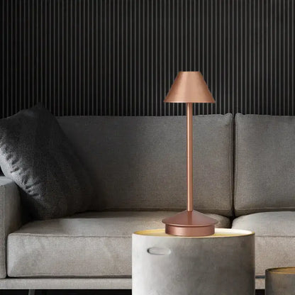 Minimalist metallic led retro touch table lamp bedroom night light