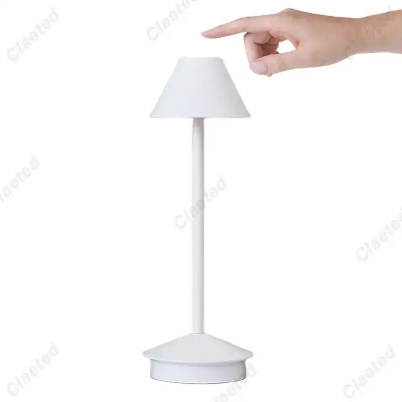 Minimalist metallic led retro touch table lamp bedroom night light