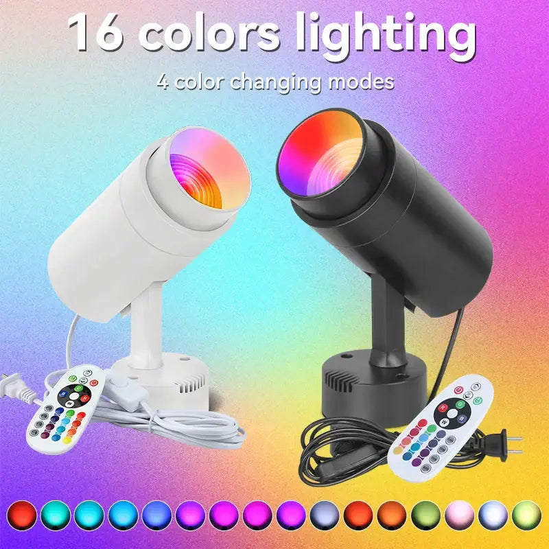 Modern black led rgb spotlight remote control bar light