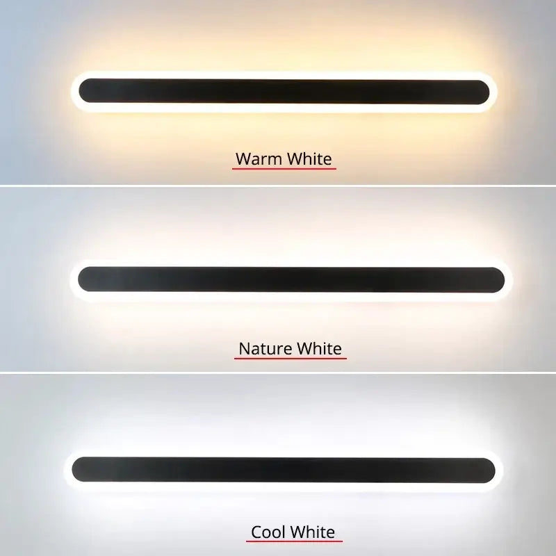 Modern rgb wall light sleek neon edge sconce for bedroom