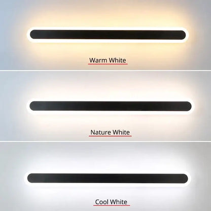 Modern rgb wall light sleek neon edge sconce for bedroom