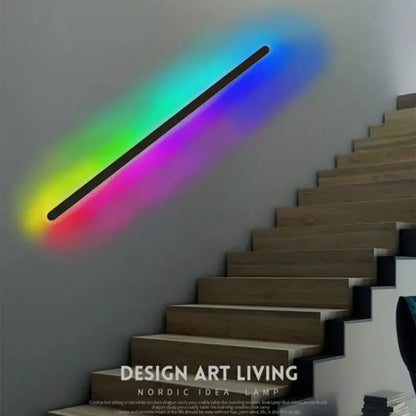Modern rgb wall light sleek neon edge sconce for bedroom