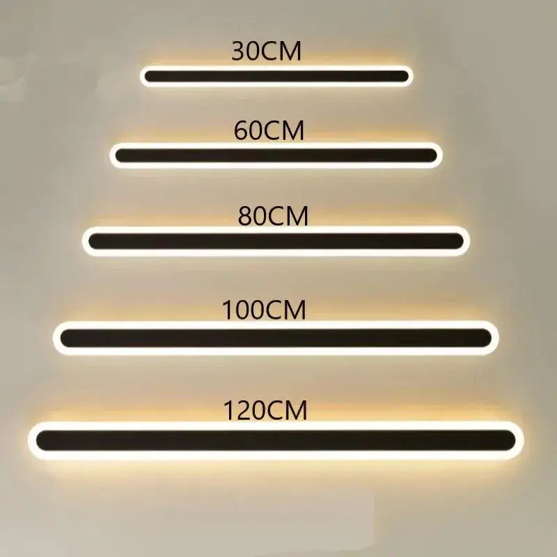 Modern rgb wall light sleek neon edge sconce for bedroom