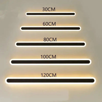 Modern rgb wall light sleek neon edge sconce for bedroom