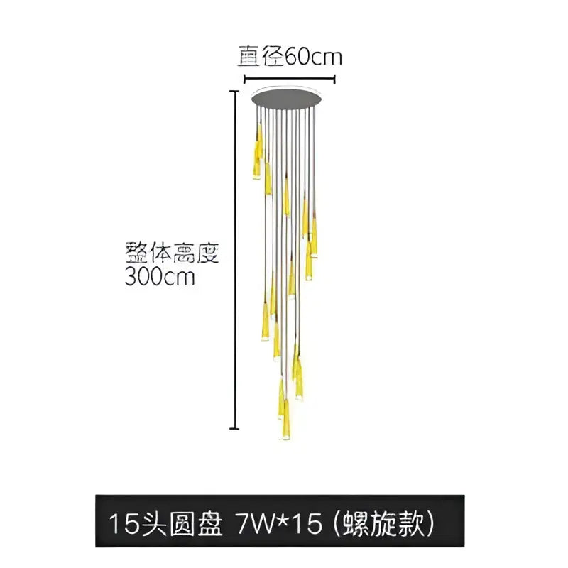 Modern gold led ring chandelier living room pendant light